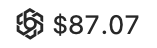 Menu bar item showing the AIsa mark and $87.07